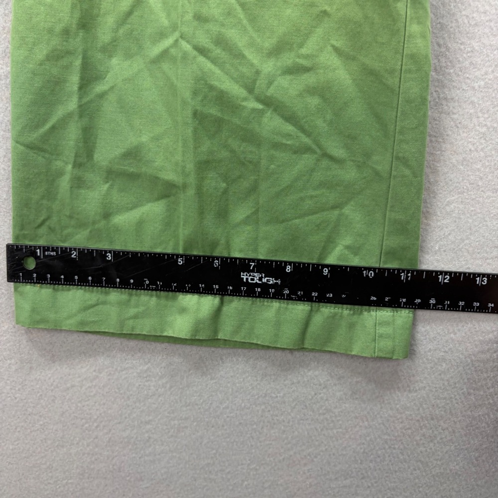 J.Crew Trousers Womens 12 Bright Green Wide Baggy Cotton Blend Chino Pants NEW - Picture 10 of 13